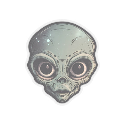 Mystic Gray Alien Head Vinyl Sticker