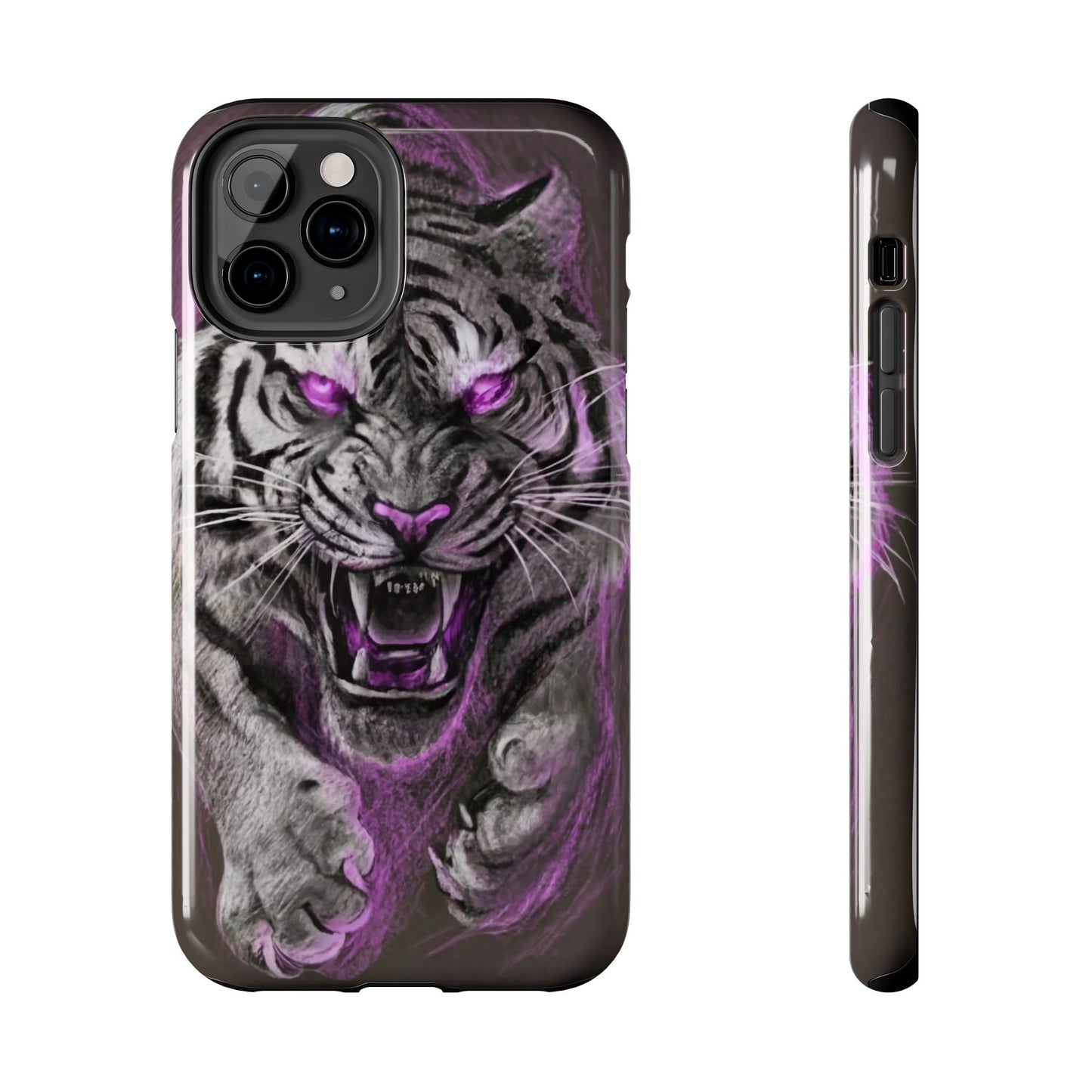 Enigmatic Hunter Tiger Sketch Tough Phone Case