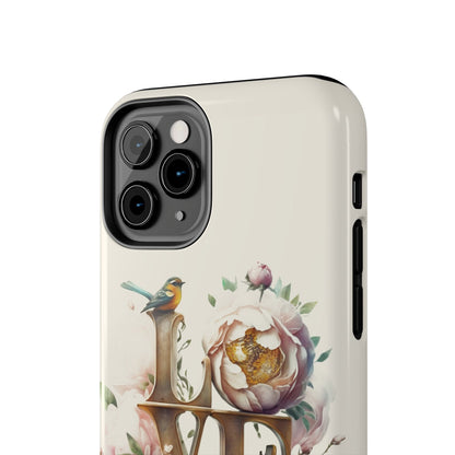 Lovebird and Bloom Watercolor Tough Phone Case