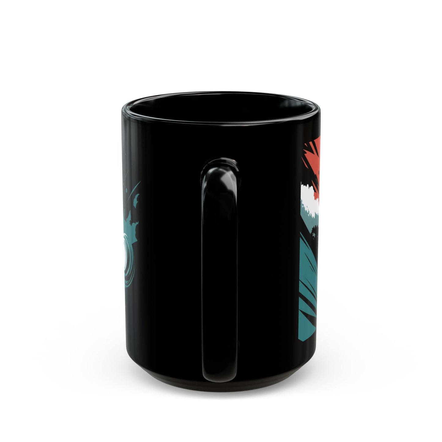 Cosmic Surfing T-Rex Mug – Bold Comic Book Style Adventure