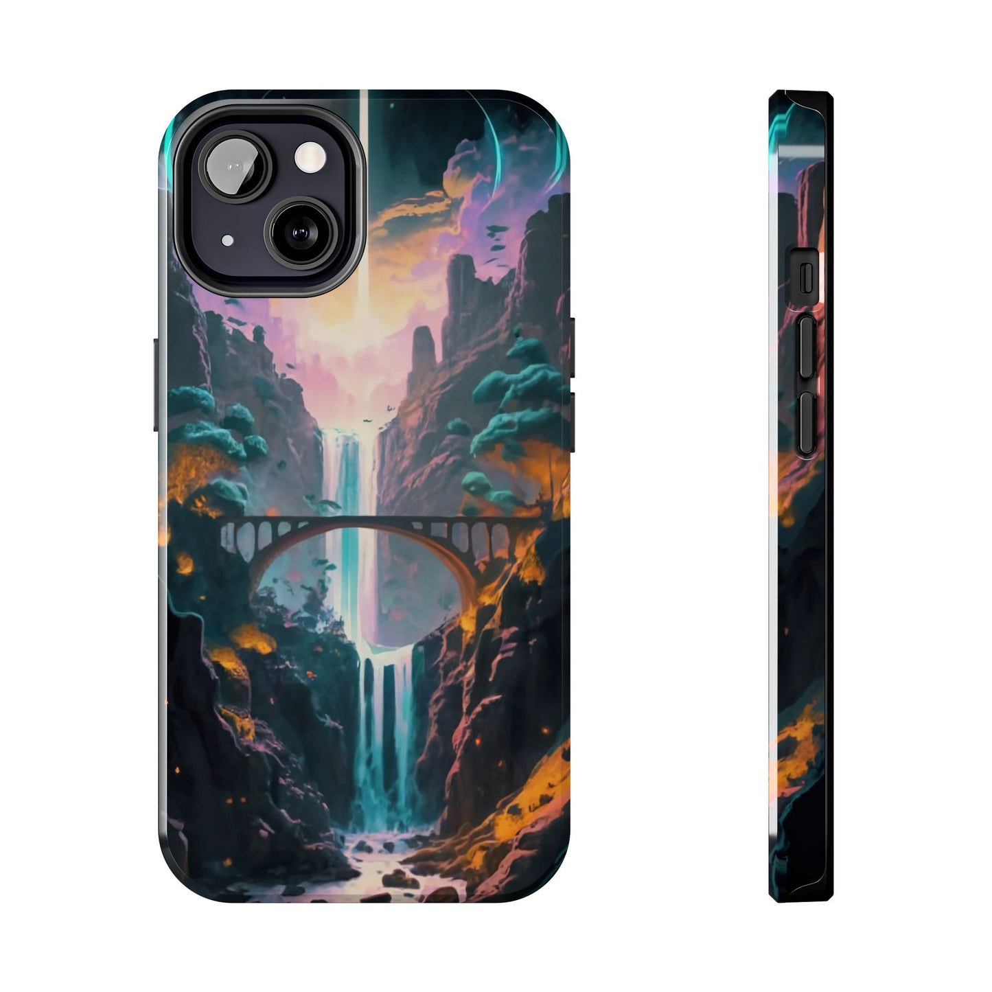 Midnight Cascade Blue Moon Tough Phone Case