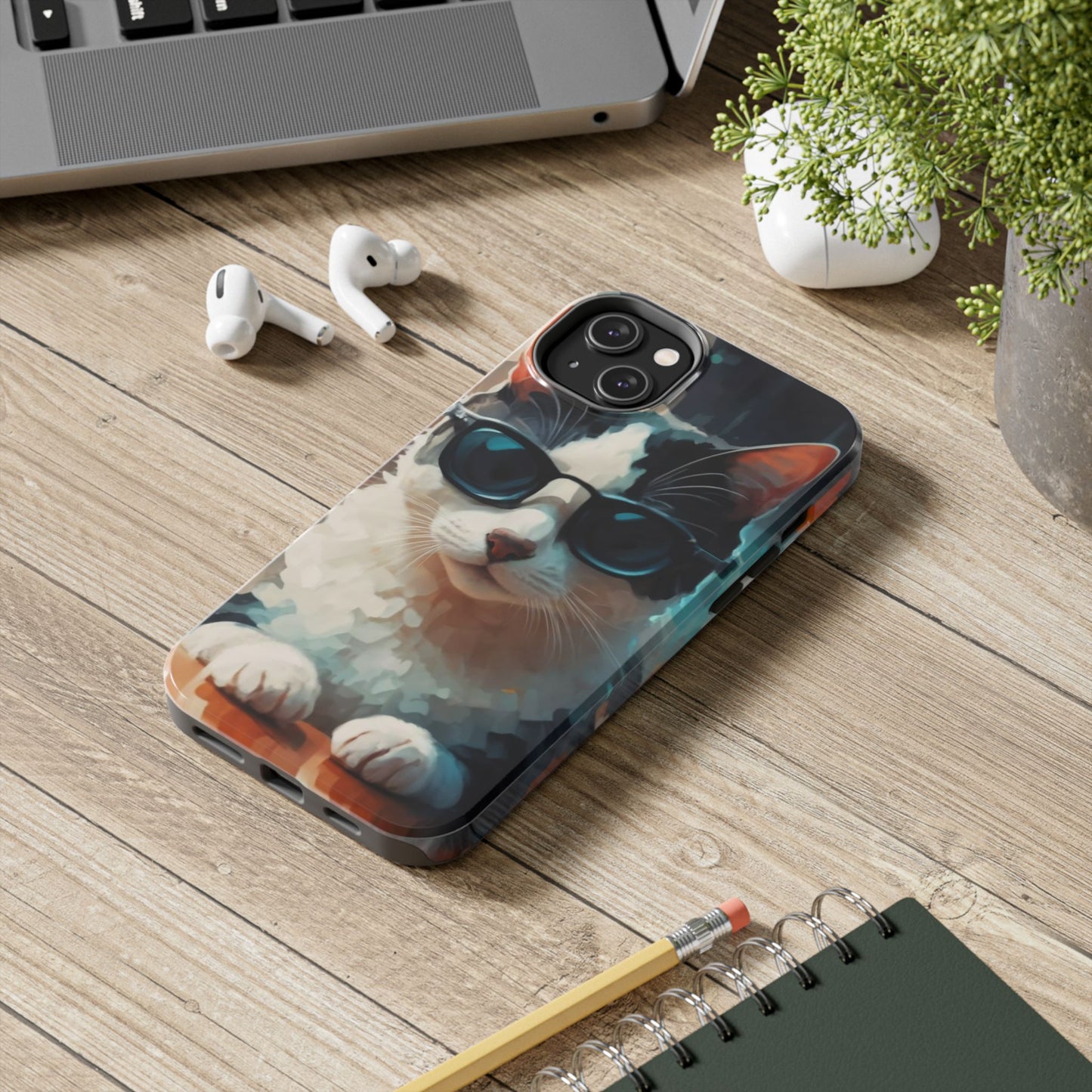 CoolCat Dinner Date Tough Phone Case