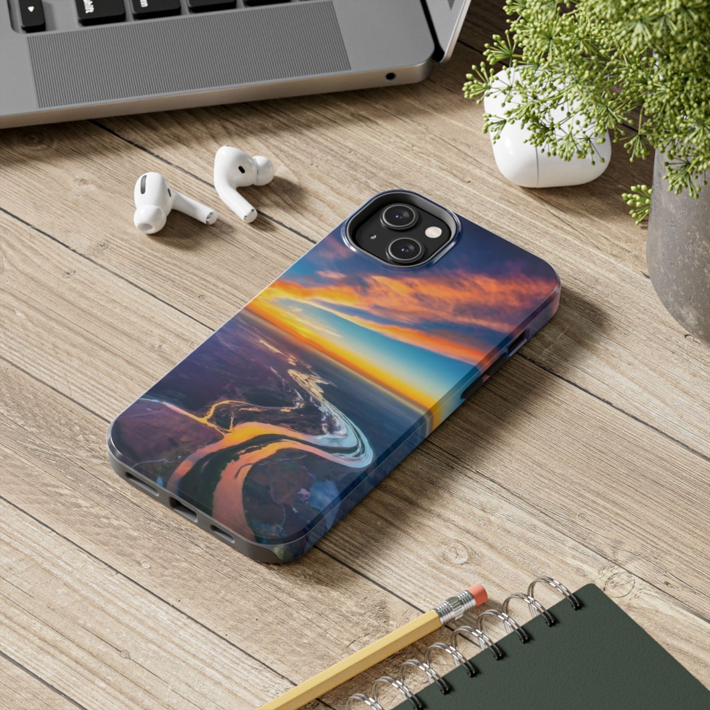 Celestial Sunset Earth View Tough Phone Case