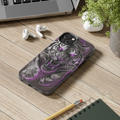 Enigmatic Hunter Tiger Sketch Tough Phone Case