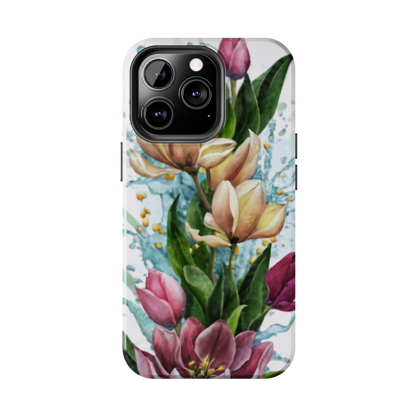 Blossom Splash Watercolor Floral Tough Phone Case