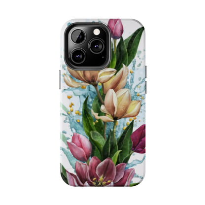 Blossom Splash Watercolor Floral Tough Phone Case