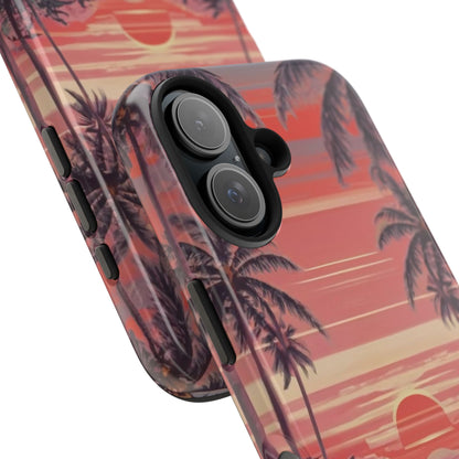 Sunset Serenity Palm Shore Tough Phone Case