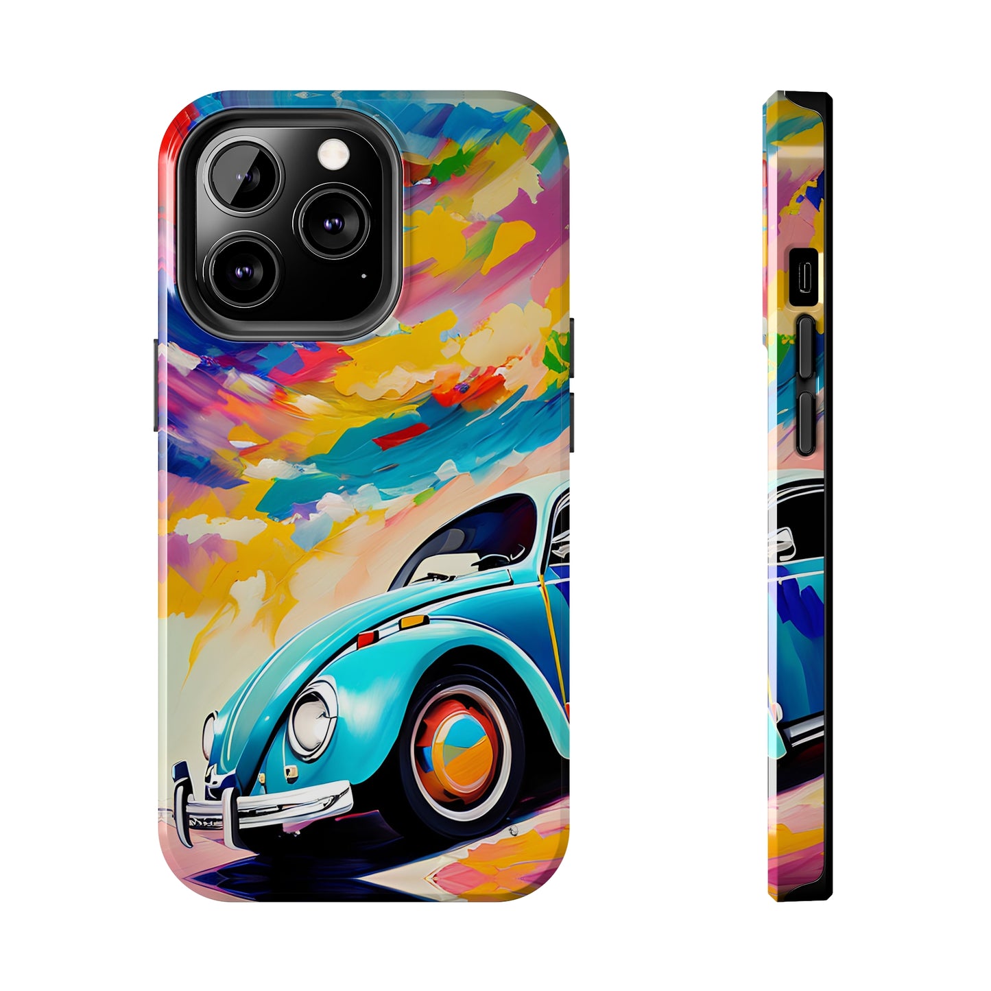 Painted Blue VDub Beetle - Tough Phone Case