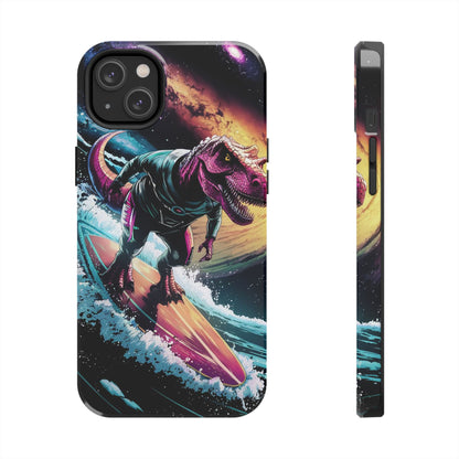 Cosmic T-Rex Surfer Tough Phone Case