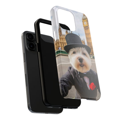 Dapper Maltese Selfie at Big Ben Tough Phone Case