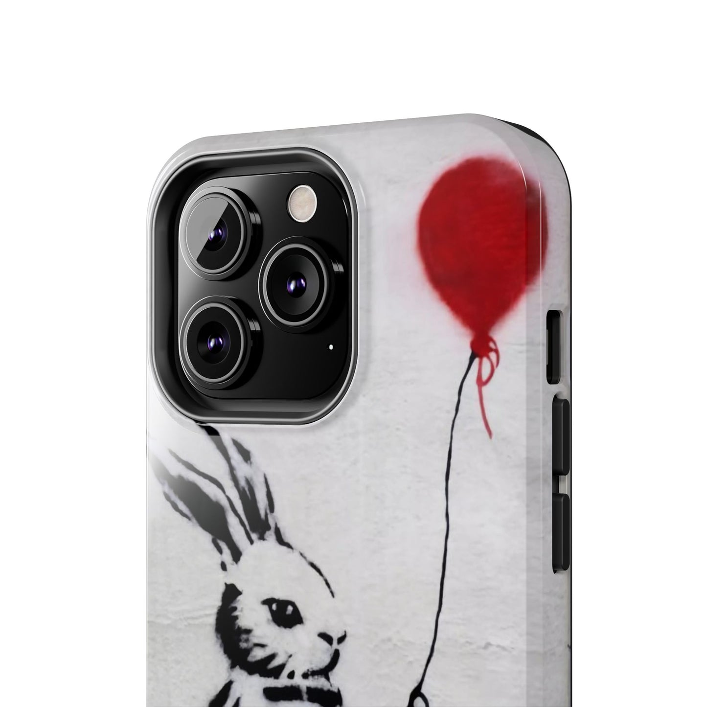 Banksy-Inspired Rabbit Balloon Escape Tough Phone Case