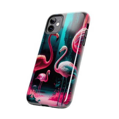 Vibrant Flamingo Gathering Tough Phone Case