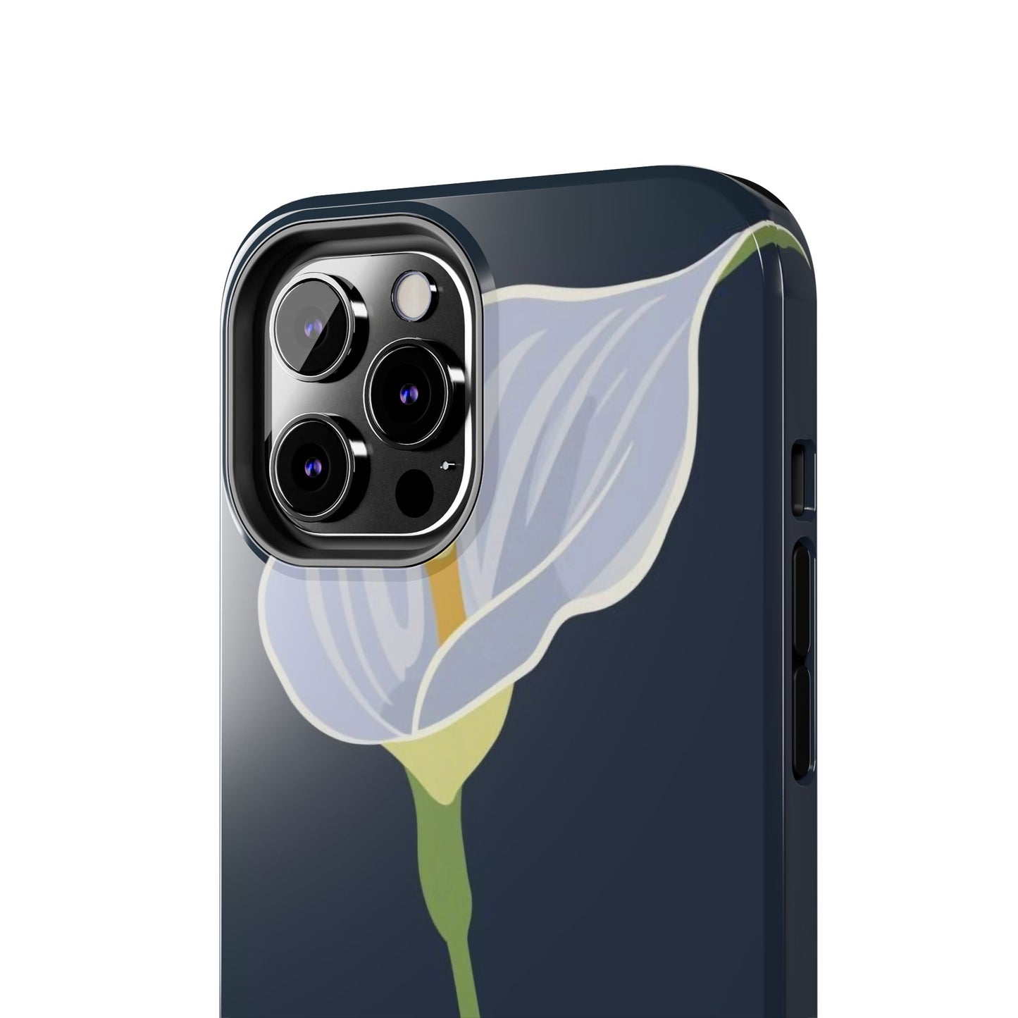 Blue Calla Flower Vector Poster Tough Phone Case