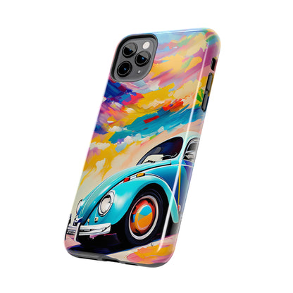 Painted Blue VDub Beetle - Tough Phone Case