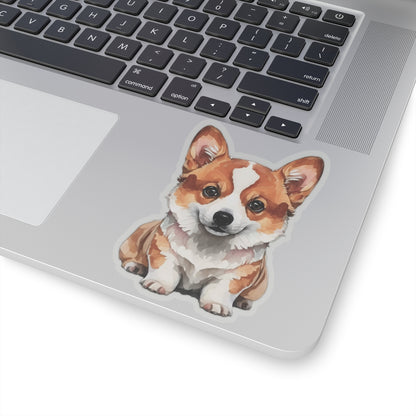 Cheerful Corgi Watercolor Cartoon Sticker