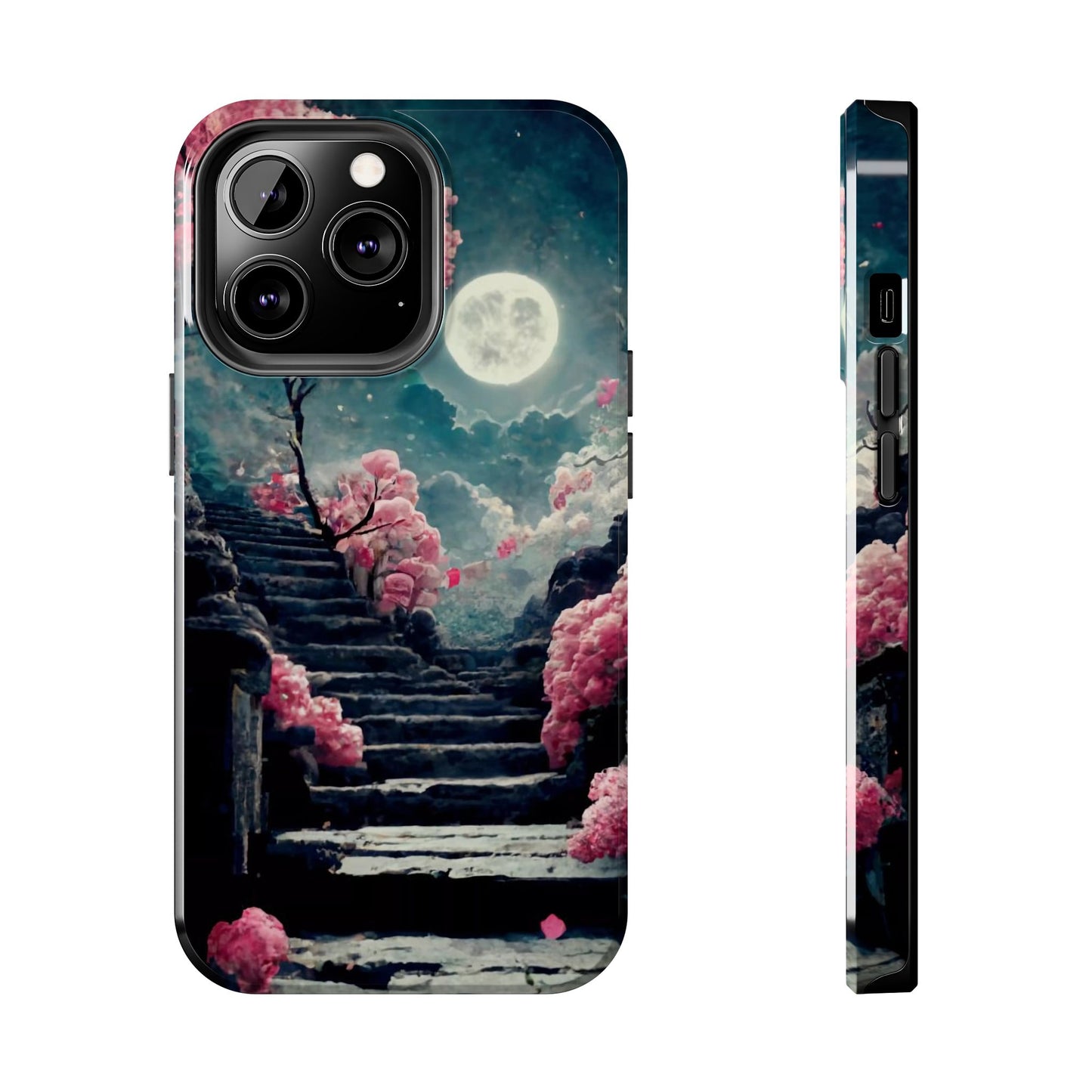 Mountain Path Cherry Blossoms Tough Phone Case