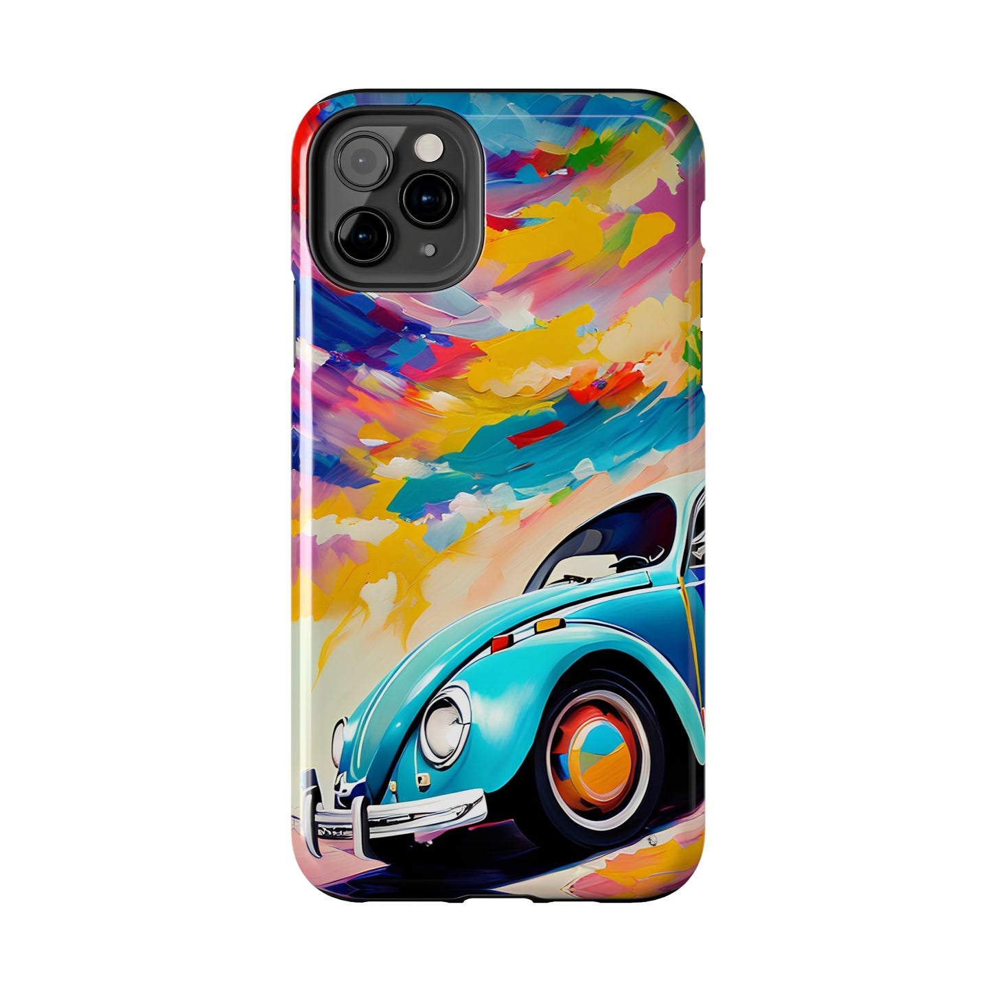 Painted Blue VDub Beetle - Tough Phone Case