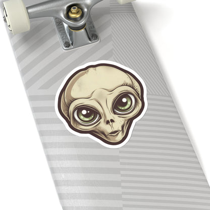 Ethereal Tan Alien Head Vinyl Sticker