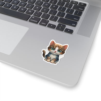 Sweet Kitty Watercolor Cartoon Sticker