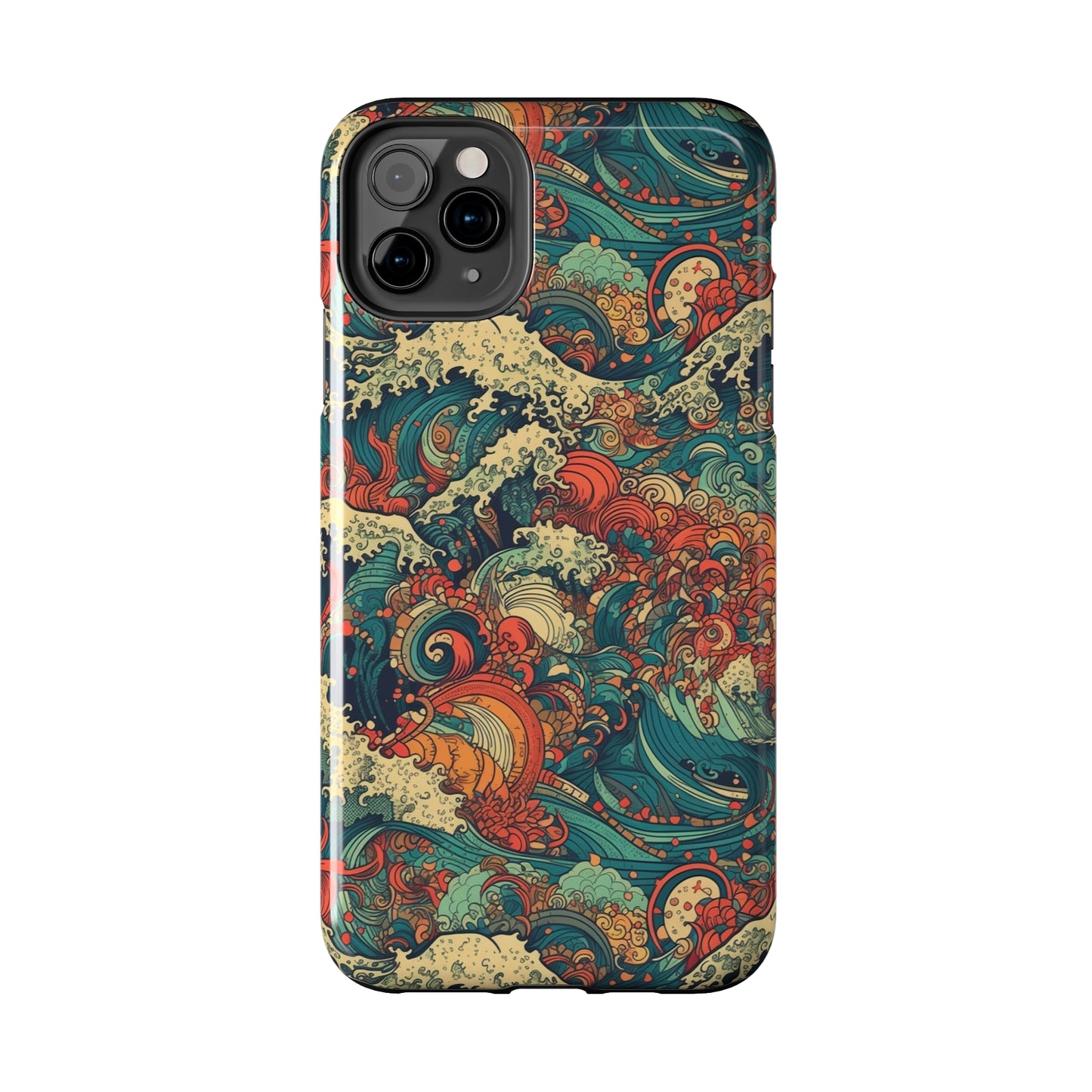 Multi-Hued Swirls - Wave of Colors - Tough Phone Case