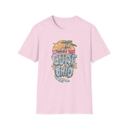 Colorful Sunset Surf Ohio Softstyle Tee