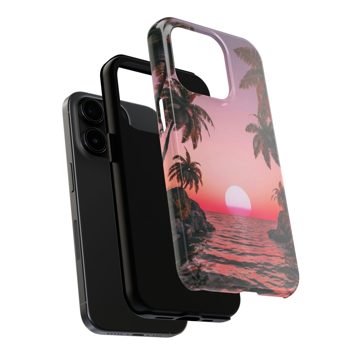 Golden Horizon Palm Sunset Tough Phone Case