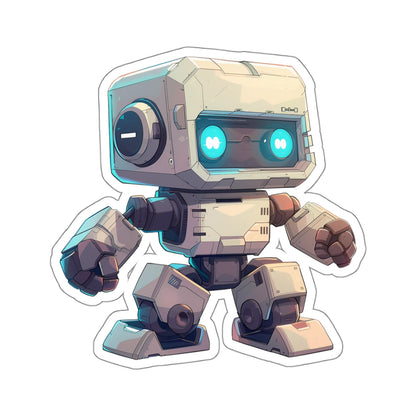 Off-White Blocky Robot Vinyl Sticker