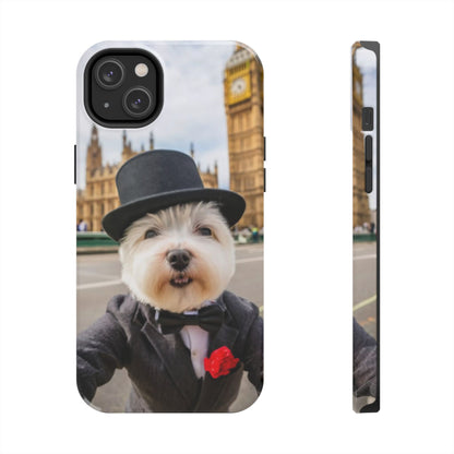 Dapper Maltese Selfie at Big Ben Tough Phone Case