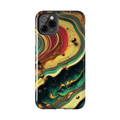 Golden Fluid Waves Defender Case