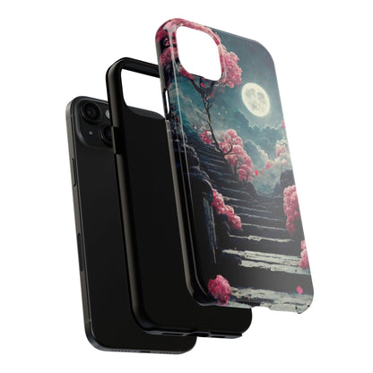 Mountain Path Cherry Blossoms Tough Phone Case