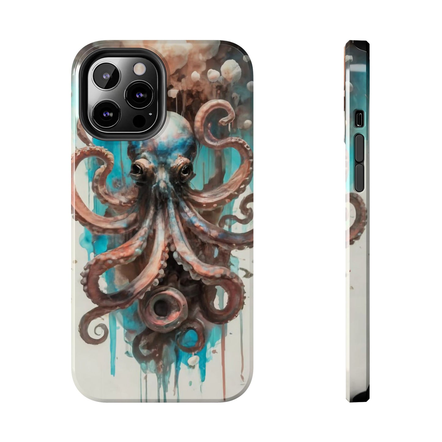 Serene Octopus Watercolor Tough Phone Case