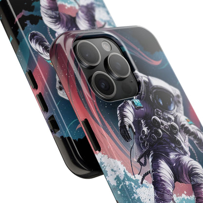 Cosmic Crest Astronaut Wave Rider Tough Phone Case