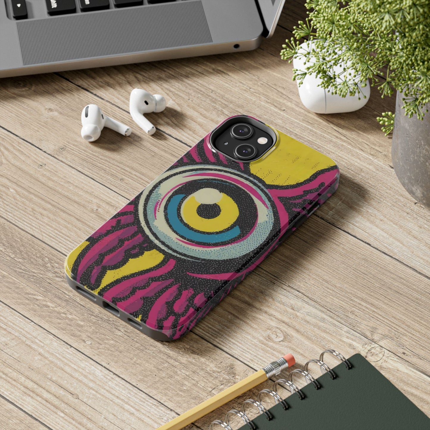 Golden Gaze Winged Eye iPhone Case