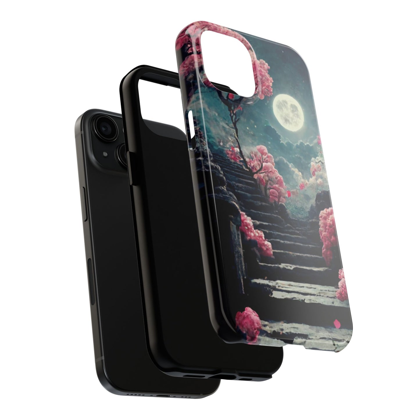 Mountain Path Cherry Blossoms Tough Phone Case