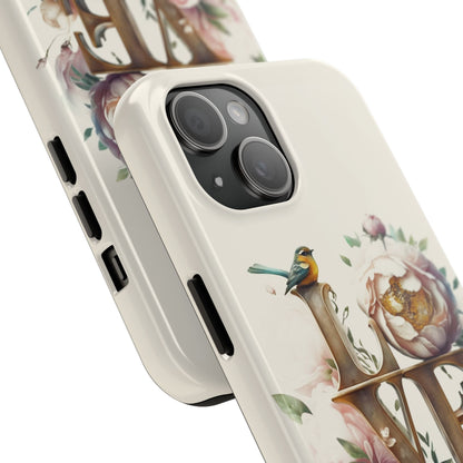 Lovebird and Bloom Watercolor Tough Phone Case