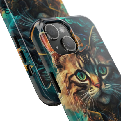 Cartoon Cat Pirate Starry Night Tough Phone Case