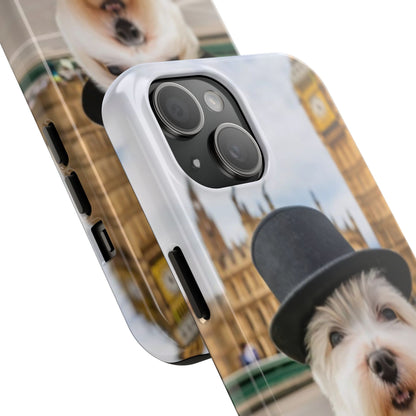 Dapper Maltese Selfie at Big Ben Tough Phone Case