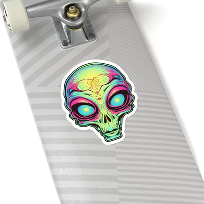 Galactic Spectrum Alien Head Vinyl Sticker