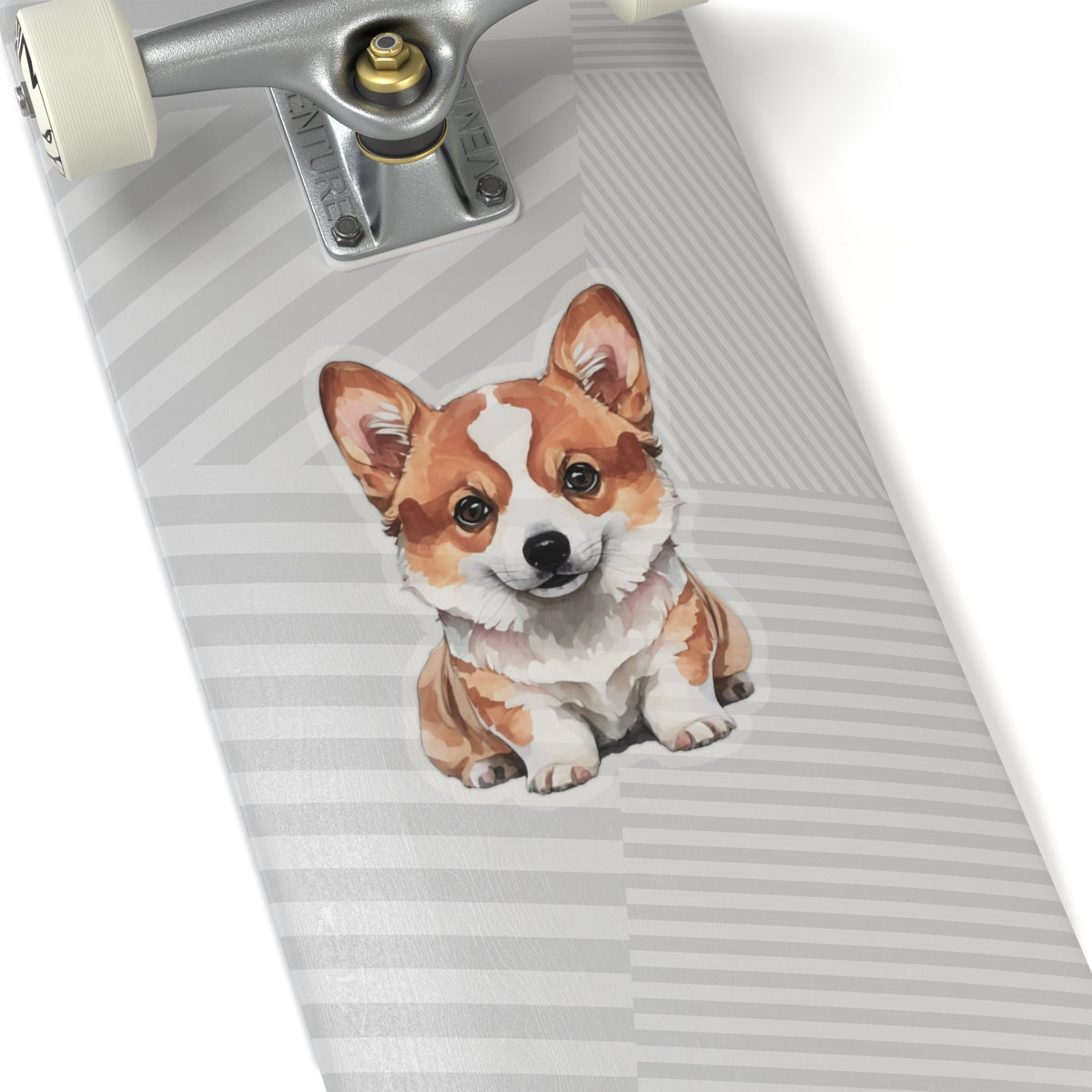 Cheerful Corgi Watercolor Cartoon Sticker