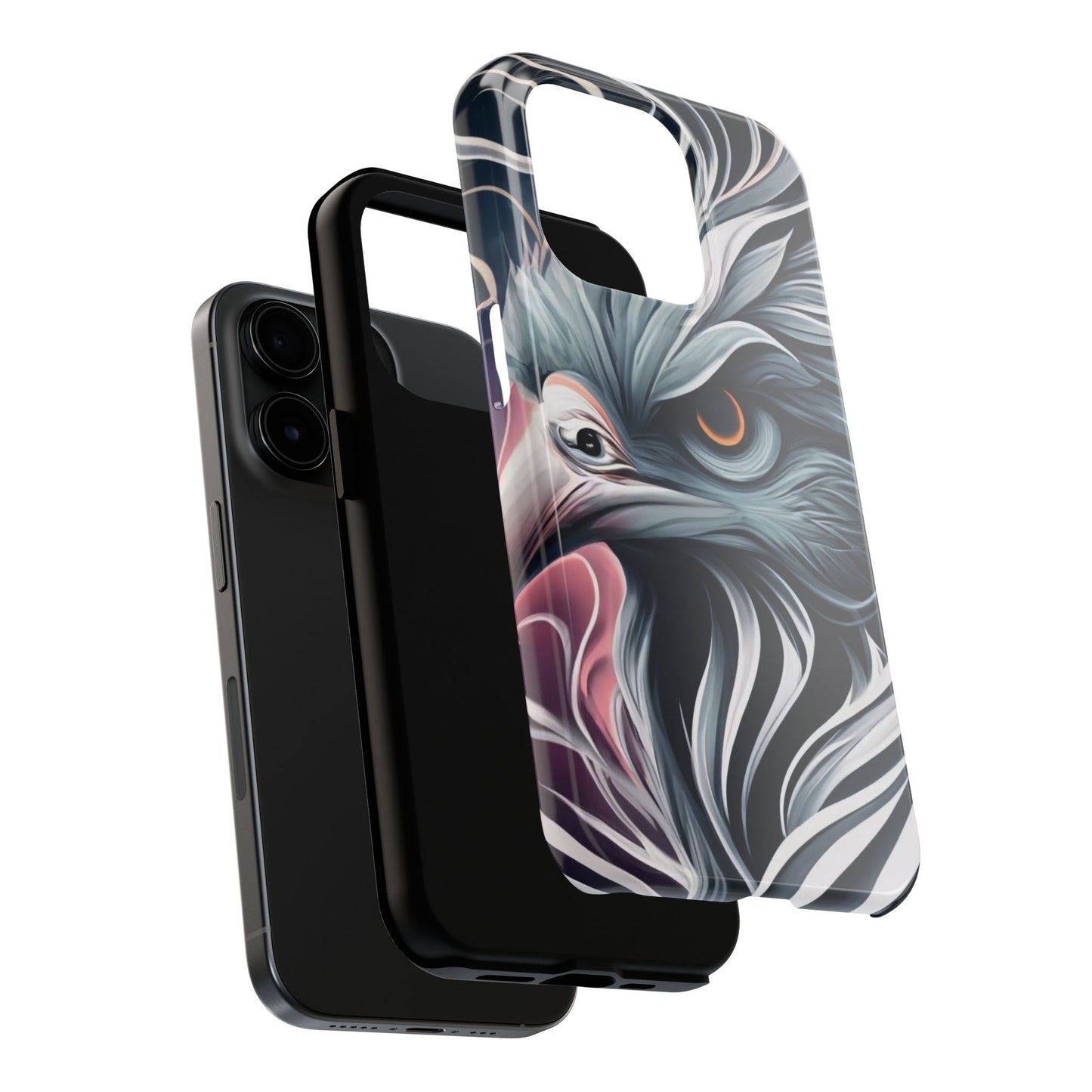 AviarySwirls Monochrome Bird Tough Phone Case