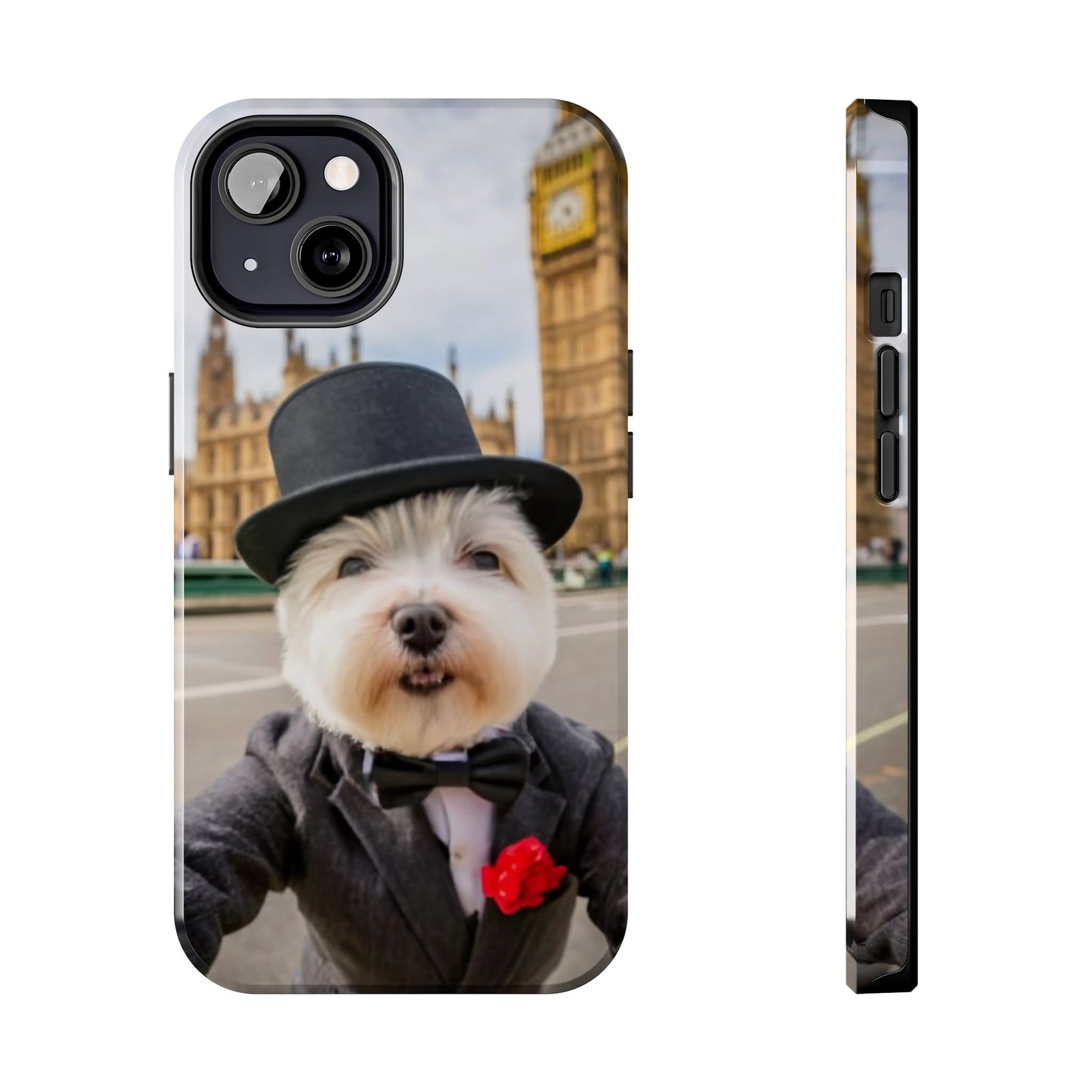 Dapper Maltese Selfie at Big Ben Tough Phone Case