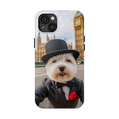 Dapper Maltese Selfie at Big Ben Tough Phone Case