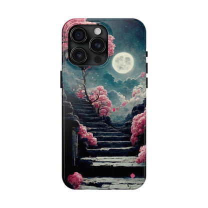 Mountain Path Cherry Blossoms Tough Phone Case