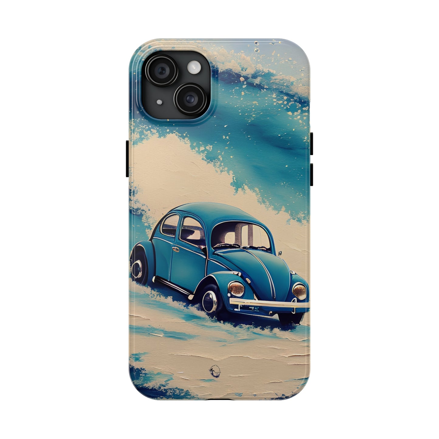 Wave Chasing Painted Blue VDub Beetle - Tough Phone Case