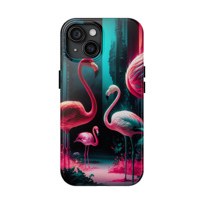 Vibrant Flamingo Gathering Tough Phone Case