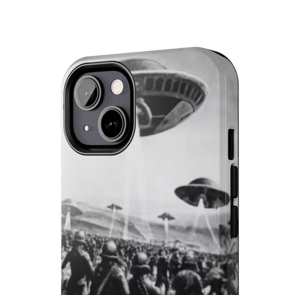 RetroWar UFO Encounter Tough Phone Case