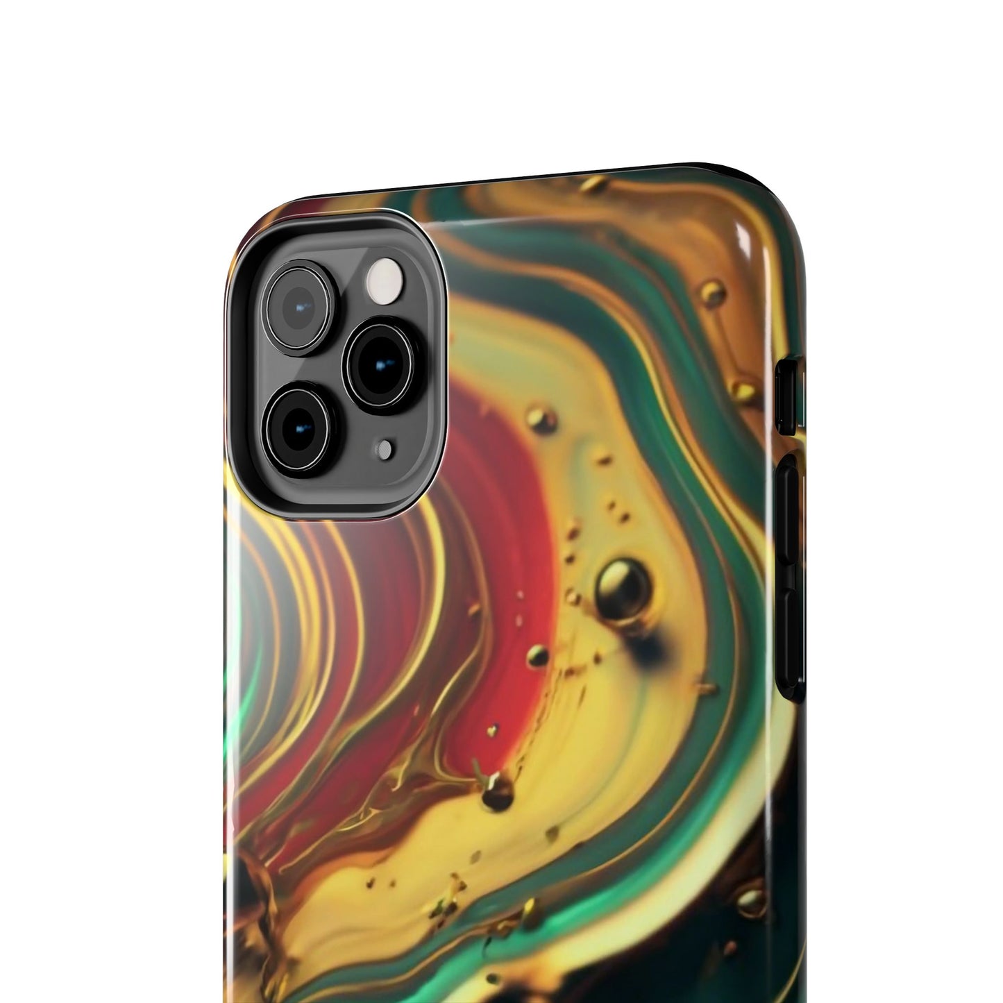 Golden Fluid Waves Defender Case