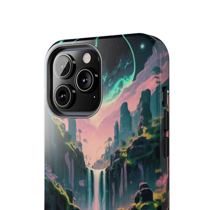 Moonfall Cascades Night View Tough Phone Case