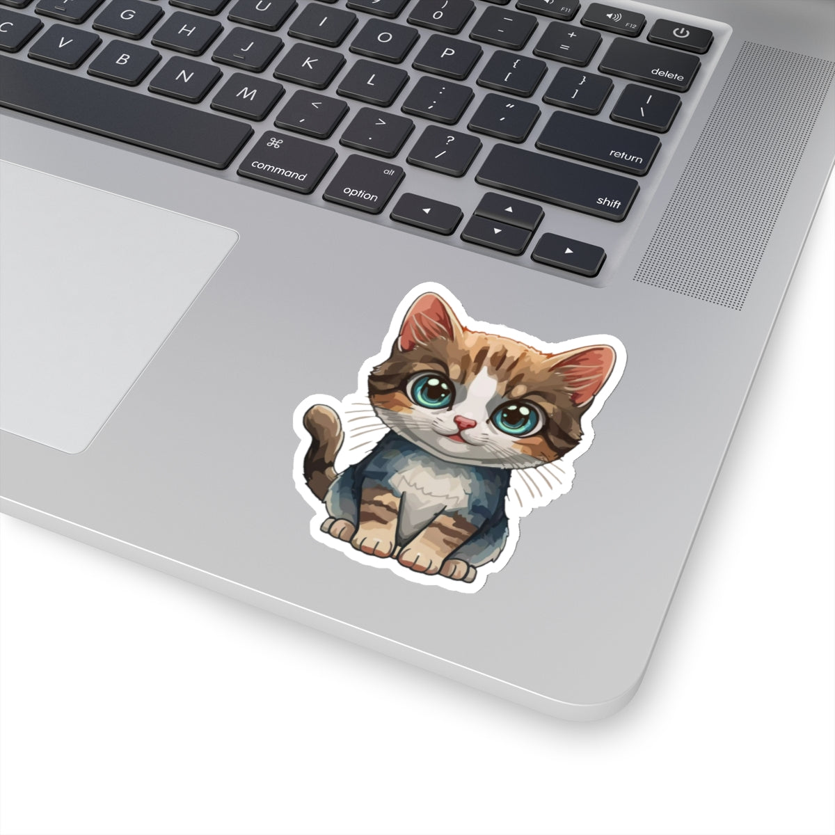 Sweet Kitty Watercolor Cartoon Sticker