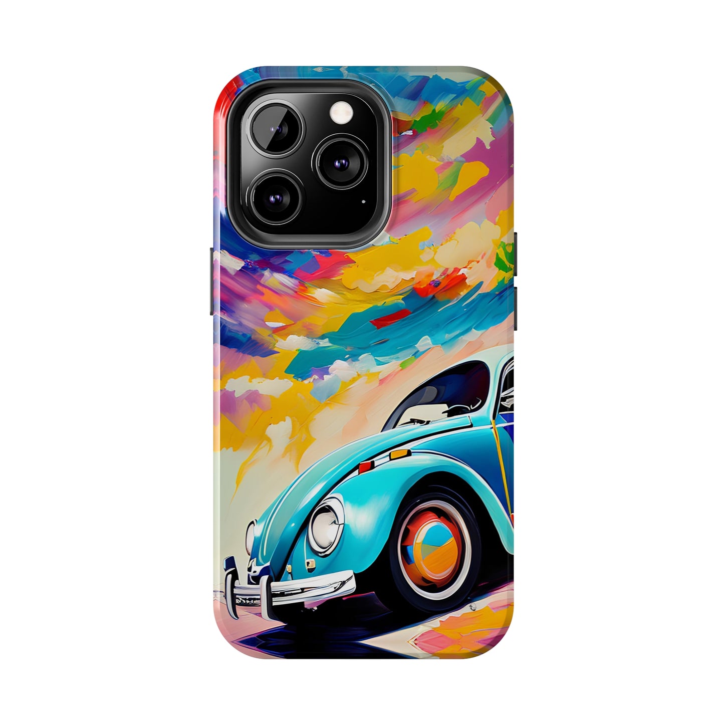 Painted Blue VDub Beetle - Tough Phone Case